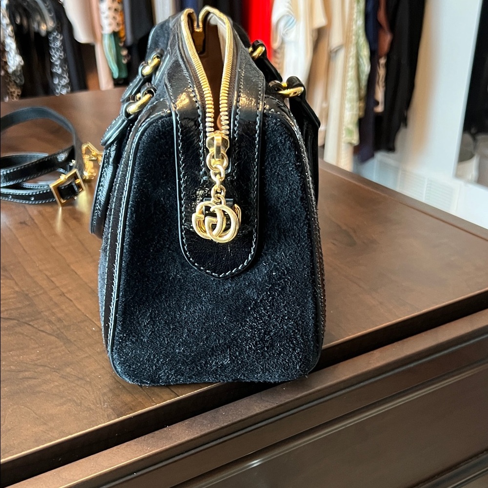 Gucci Ophidia Boston Suede Bag -Black - Picture 3 of 6